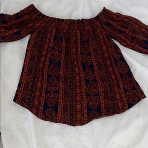 Off the shoulder blouse